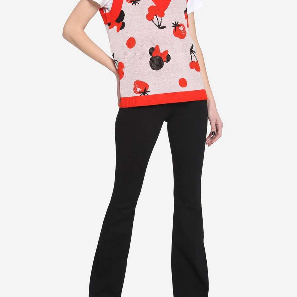 Her Universe Disney Minnie Mouse Fruit Girls Sweater Vest, SINGLECOLOR, large