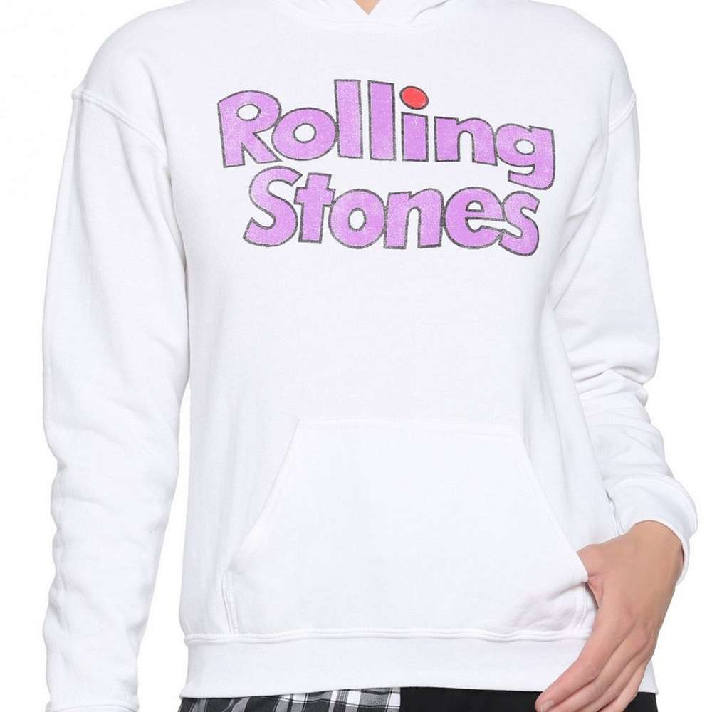 The Rolling Stones Pastel Tongue Logo Girls Hoodie, SINGLECOLOR, large