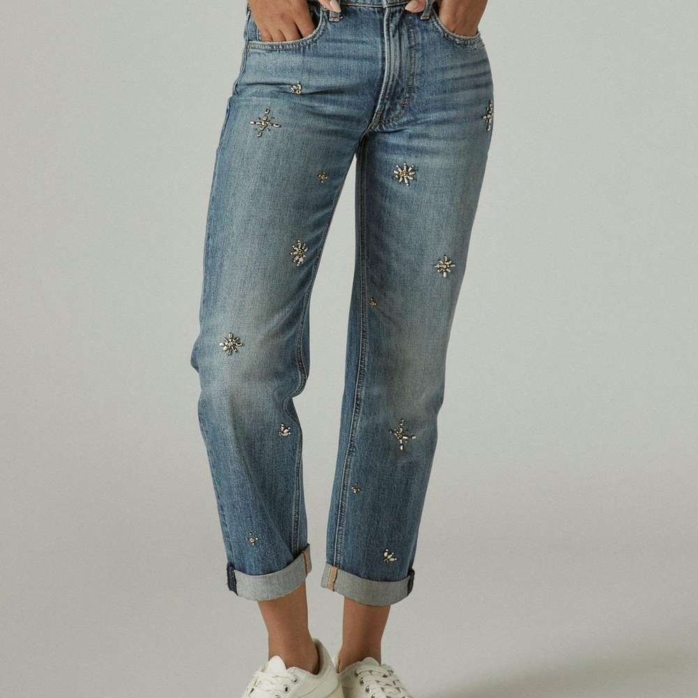 embellished mid rise boyfriend, SANTA CATALINA, large