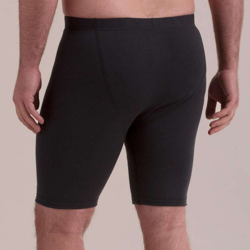 Men's Free Range Organic Cotton Extra Long Boxer Briefs, Black, large