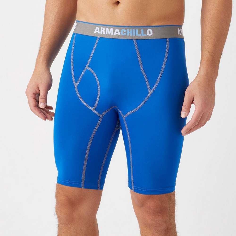 Men's Armachillo Cooling Extra Long Boxer Briefs, Baltic Blue, large