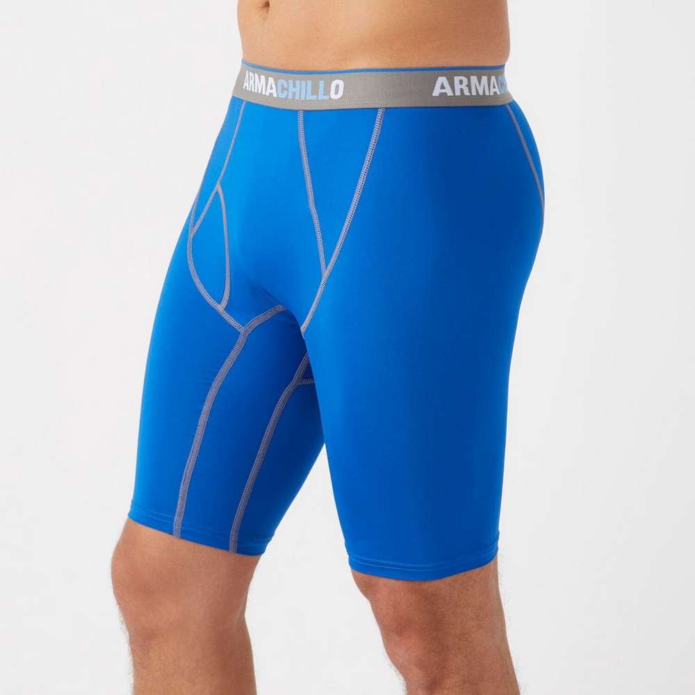 Men's Armachillo Cooling Extra Long Boxer Briefs, Baltic Blue, large