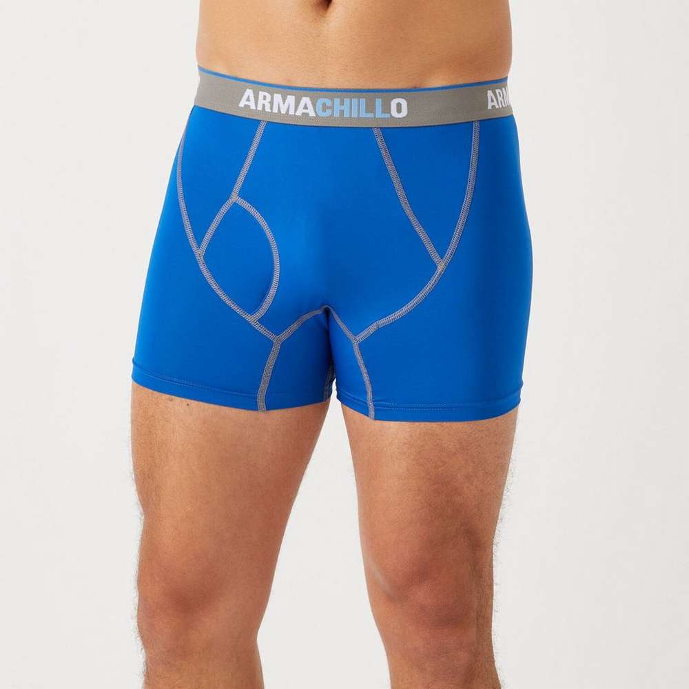 Men's Armachillo Cooling Short Boxer Briefs, Baltic Blue, large