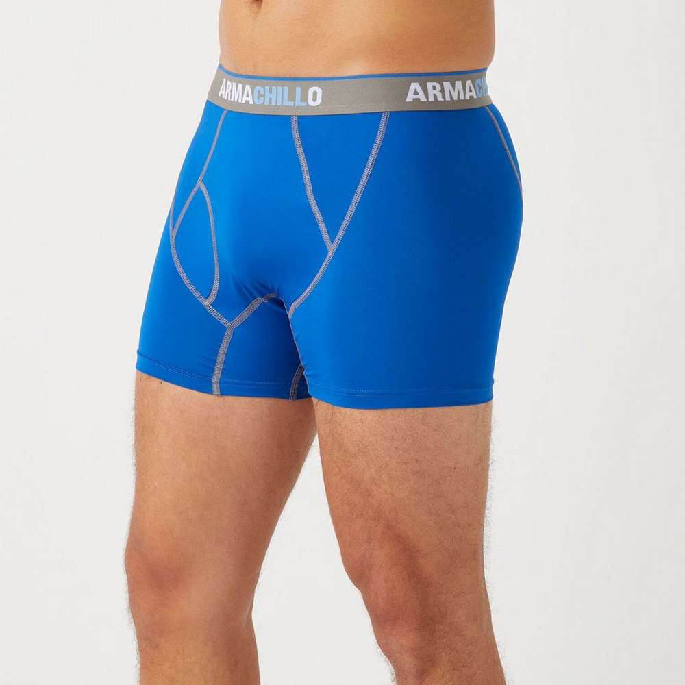 Men's Armachillo Cooling Short Boxer Briefs, Baltic Blue, large
