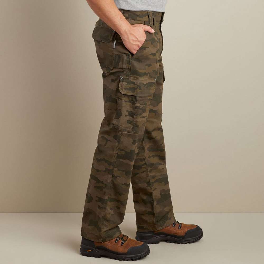Men's DuluthFlex Fire Hose Relaxed Fit Camo Cargo Pants, Cypress Camo, large
