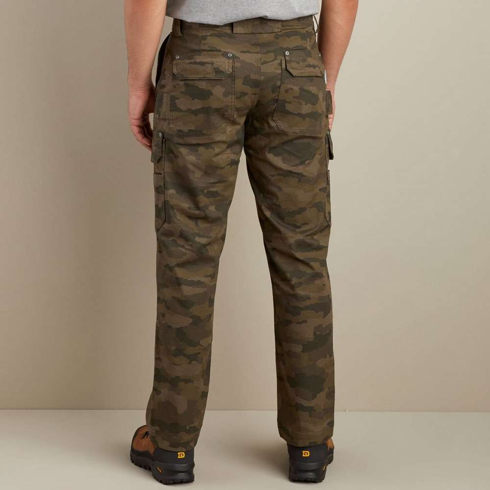 Men's DuluthFlex Fire Hose Standard Fit Camo Cargo Work Pant, Cypress Camo, large