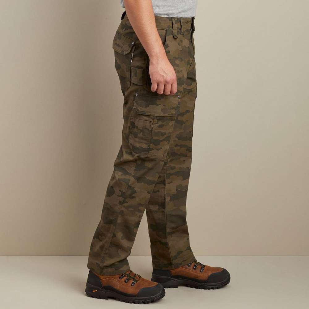 Men's DuluthFlex Fire Hose Standard Fit Camo Cargo Work Pant, Cypress Camo, large