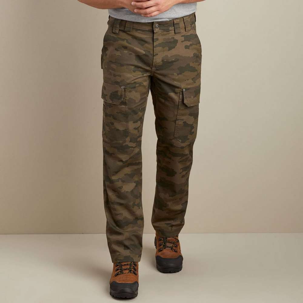 Men's DuluthFlex Fire Hose Slim Fit Camo Cargo Work Pants, Cypress Camo, large