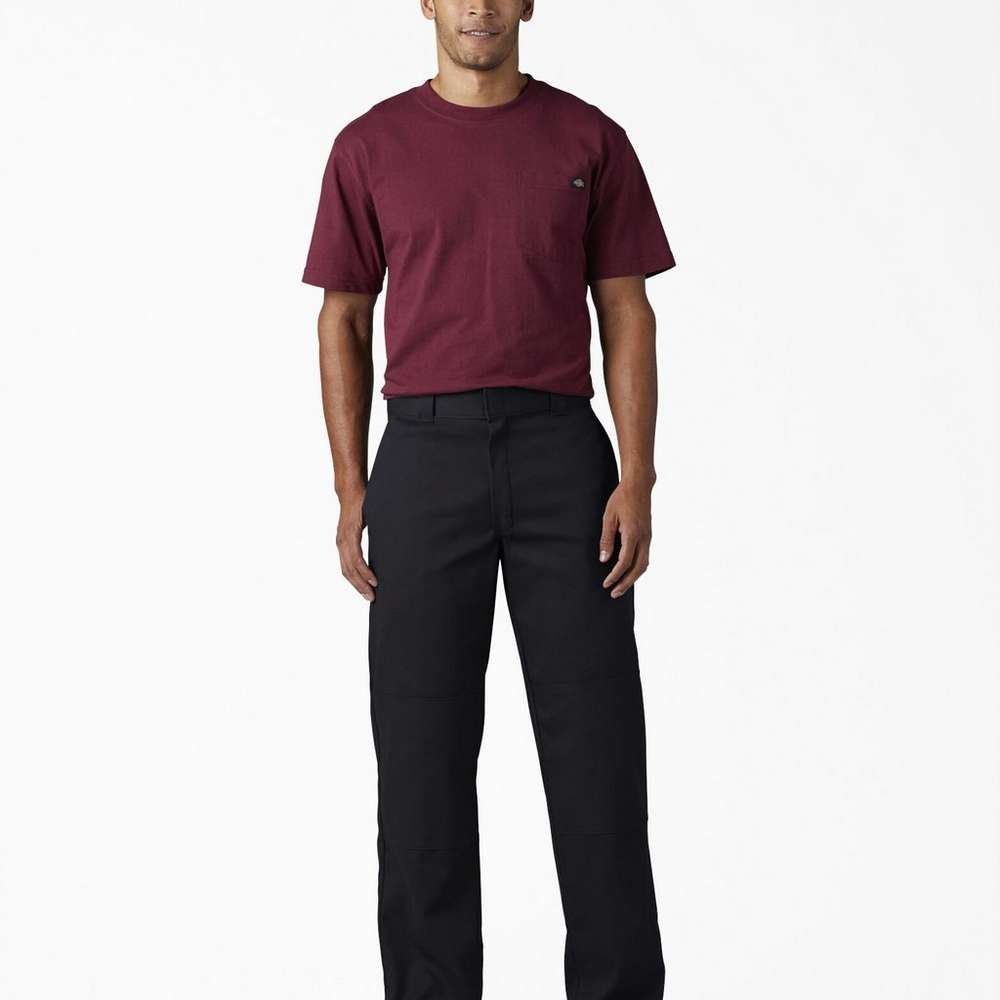 FLEX Loose Fit Double Knee Work Pants, Black, Black (BK), large