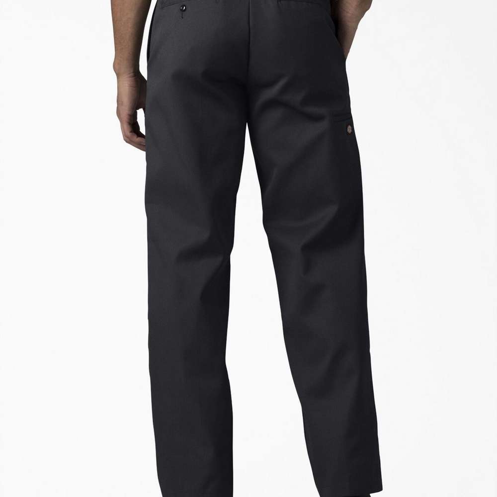 Loose Fit Double Knee Work Pants, Black, Black (BK), large