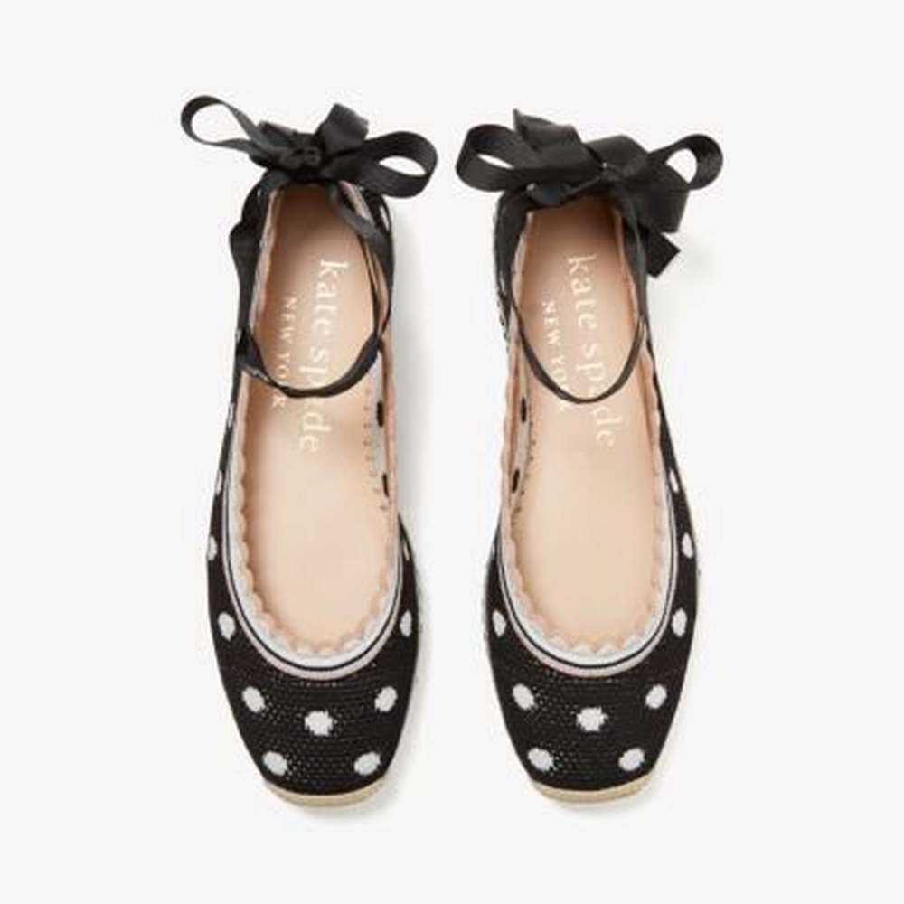 knottingham knit espadrilles, black with optic white, large
