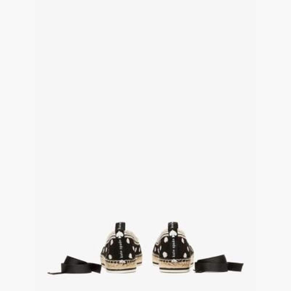 knottingham knit espadrilles, black with optic white, large