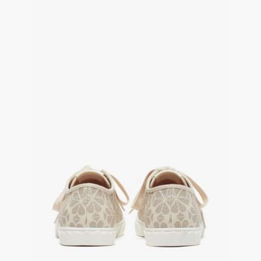 vale spade flower coated canvas sneakers, parchment multi, large