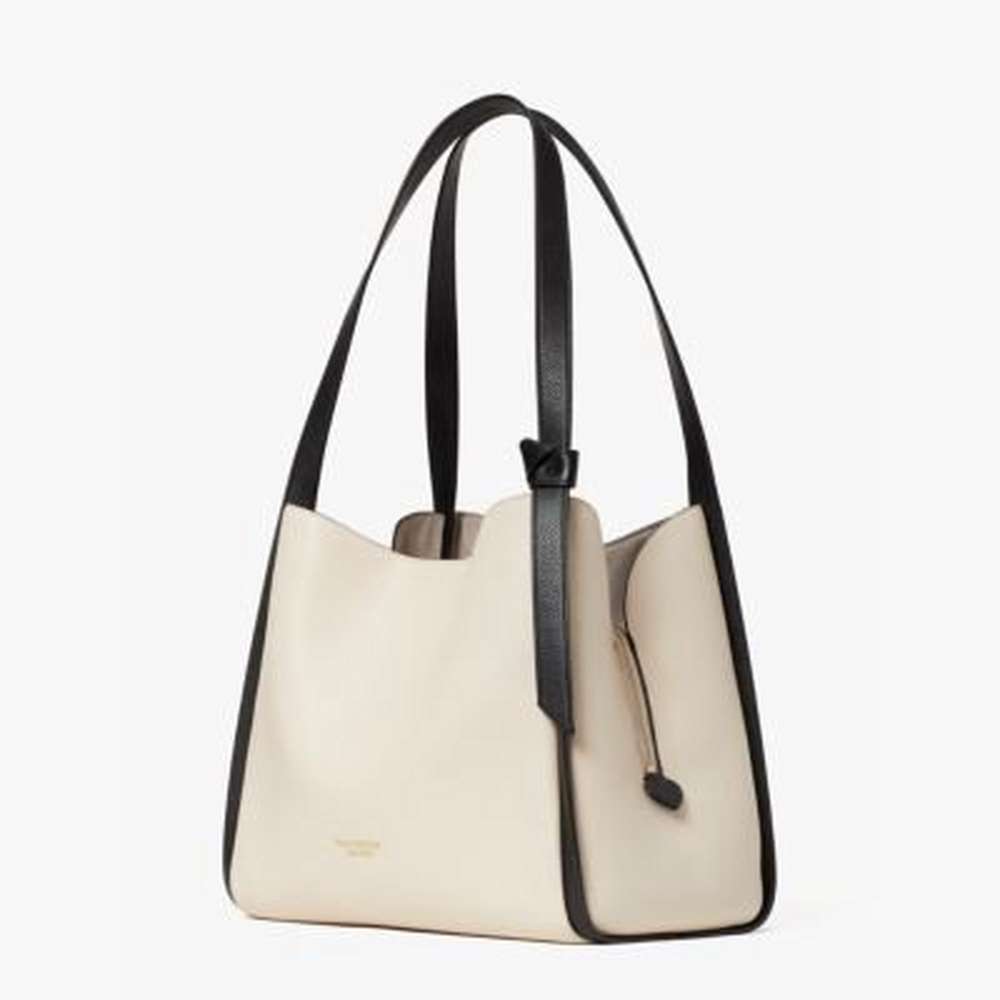 knott colorblocked large shoulder bag, milk glass multi, large