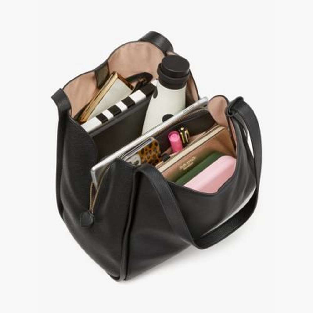 knott large shoulder bag, black, large