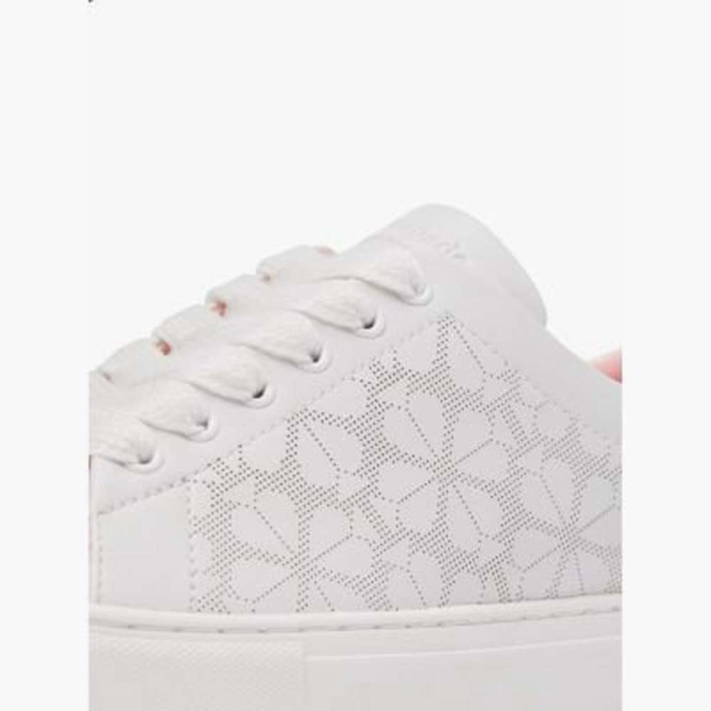 audrey sneakers, optic white / gold, large