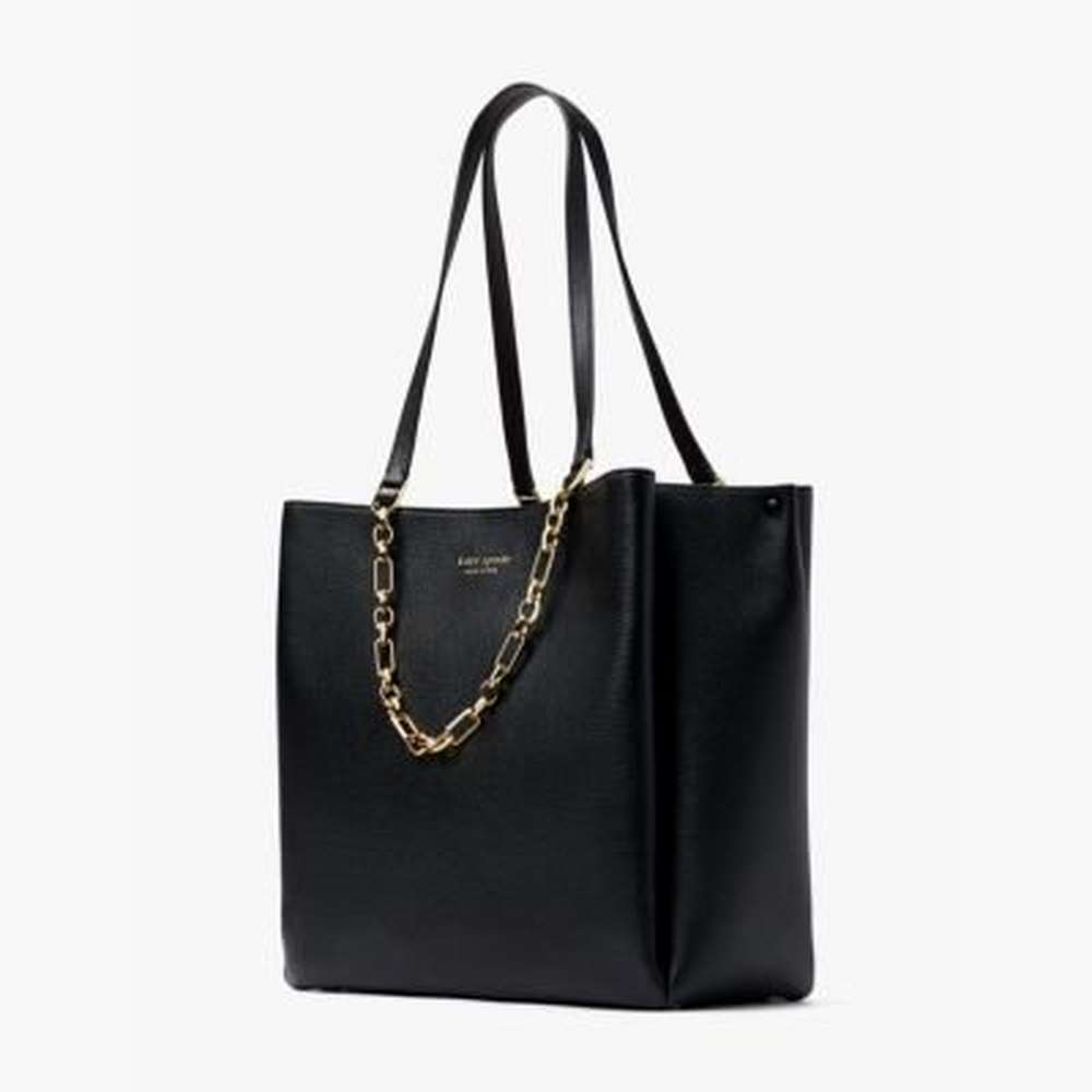 carlyle large tote, black, large