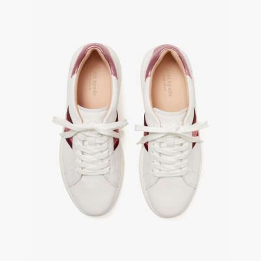 keswick sneakers, optic white / grenache, large