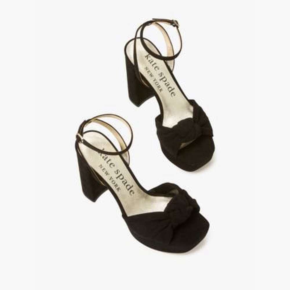 confetti platform sandals, black, large