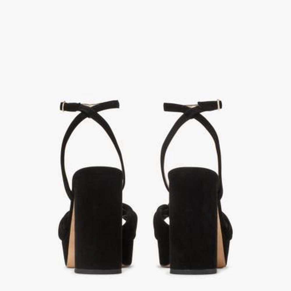 confetti platform sandals, black, large