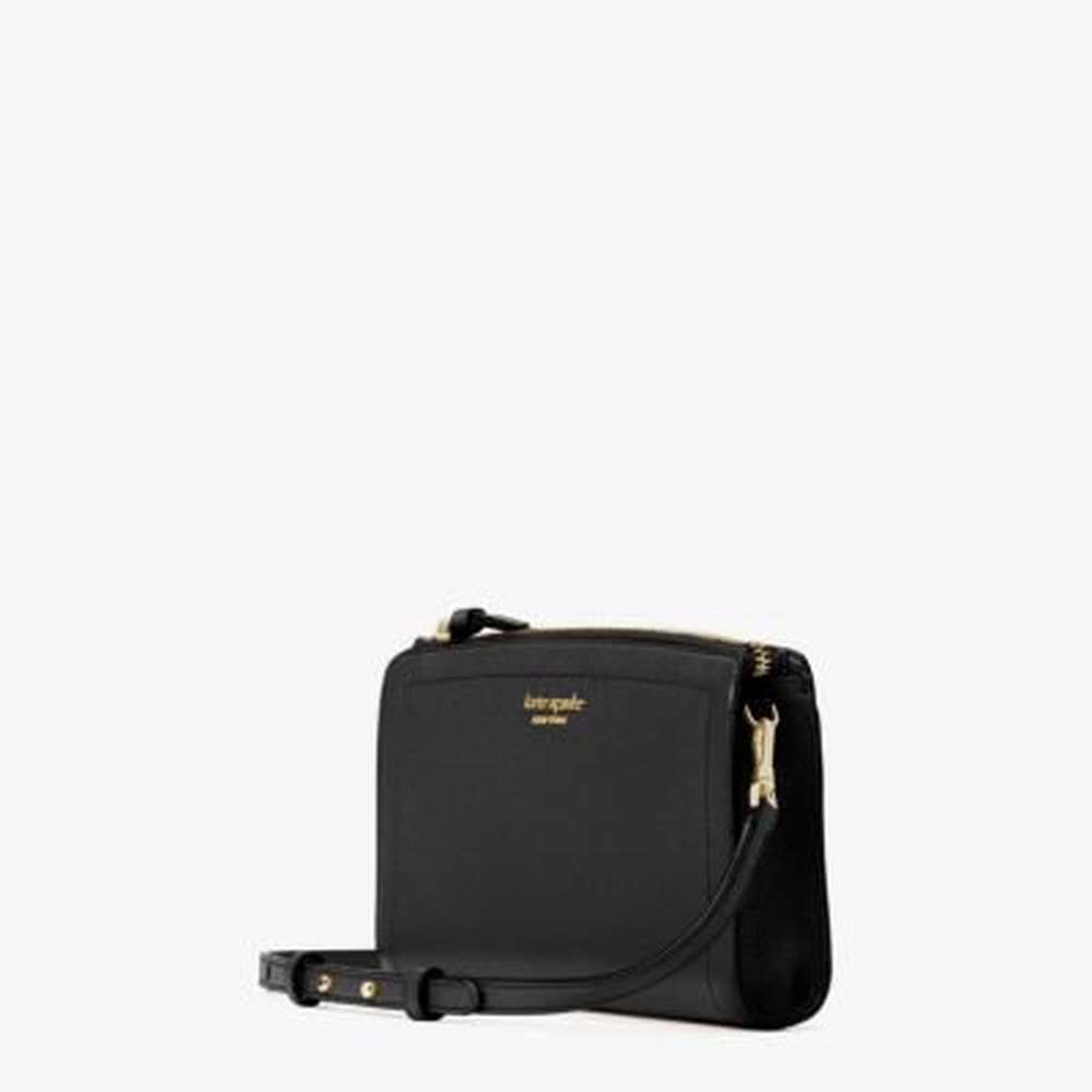 knott small crossbody, black, large