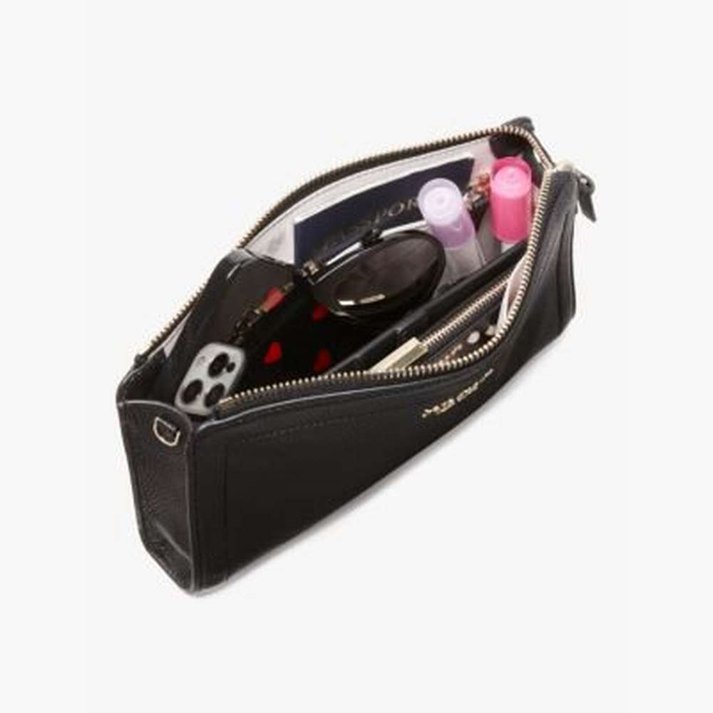 knott small crossbody, black, large