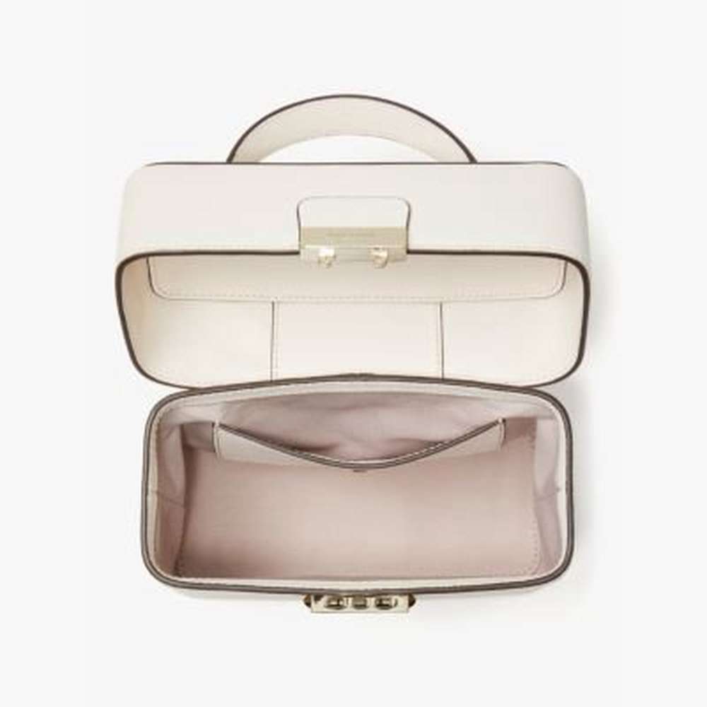 voyage small top-handle crossbody, parchment, large