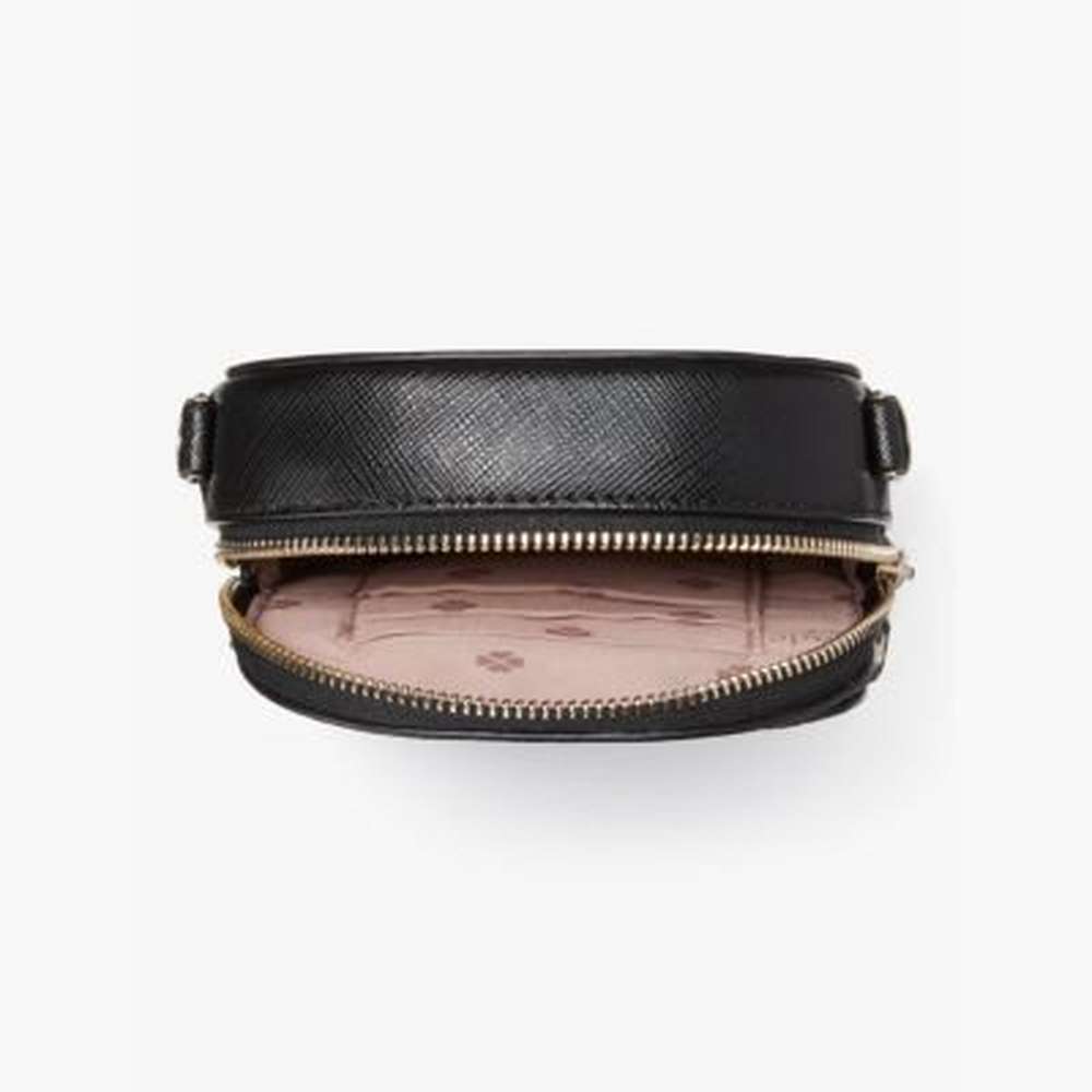 spencer north south phone crossbody, black, large