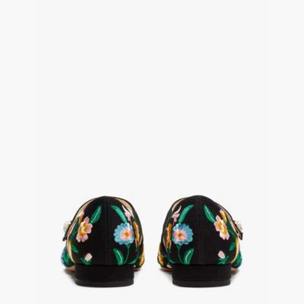 maya flats, floral garden/ black, large