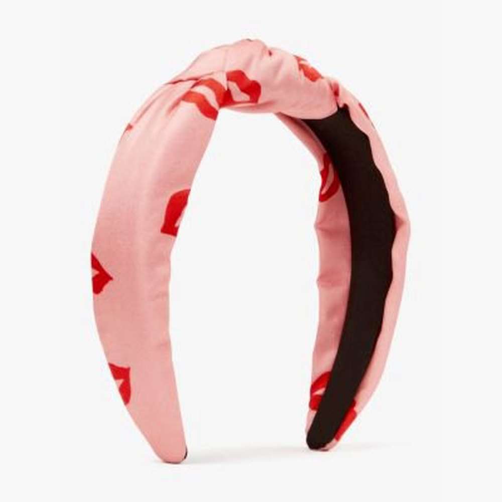 kisses knotted headband, serene pink, large