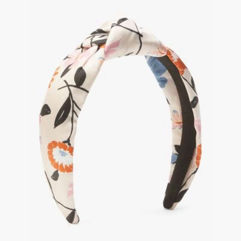 floral garden headband, pearl blush, large