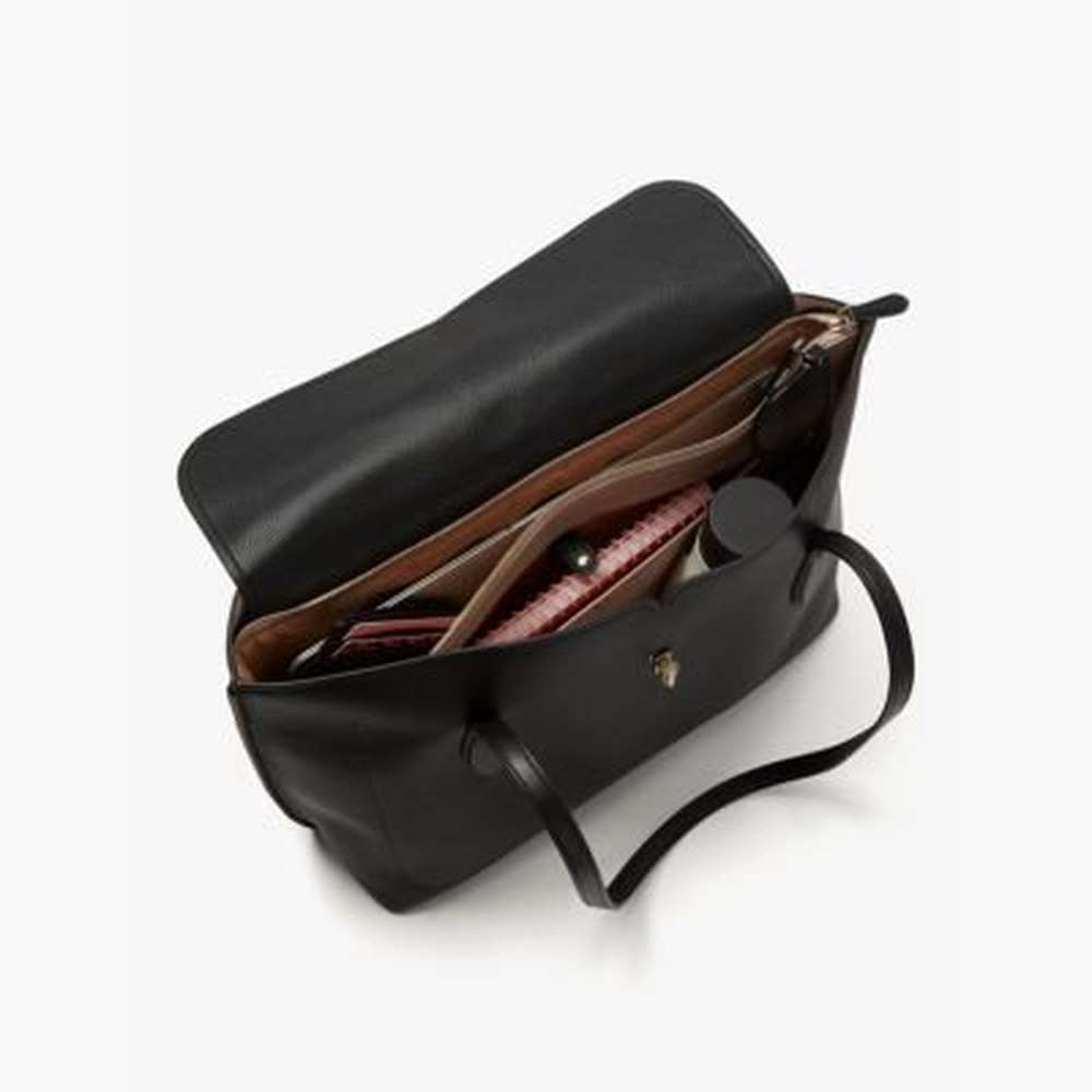 essential large work tote, black, large
