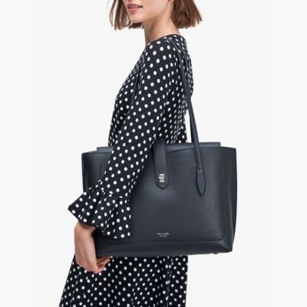essential large work tote, black, large