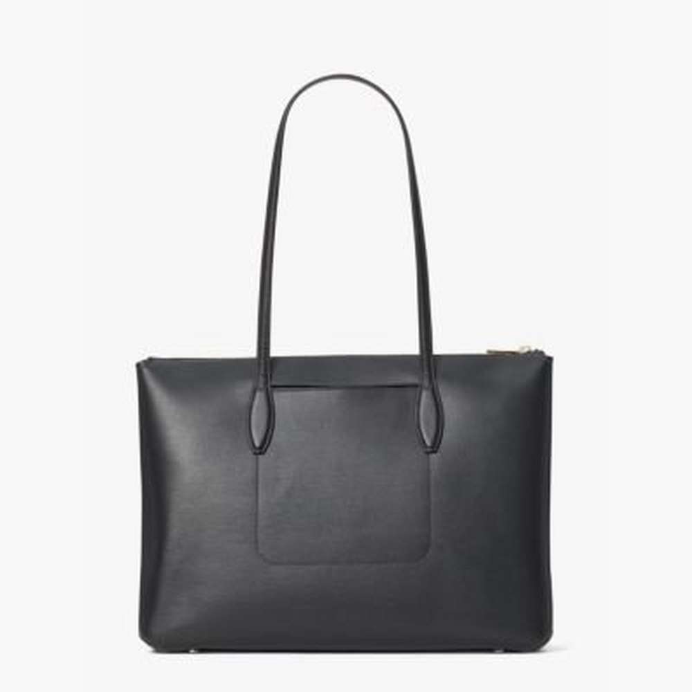 all day large zip-top tote, black, large