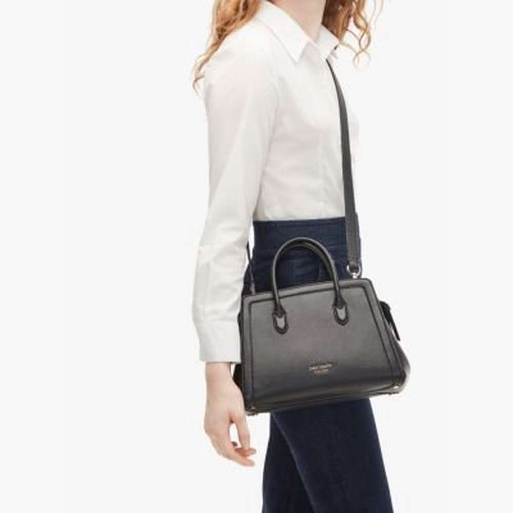 knott medium satchel, black, large