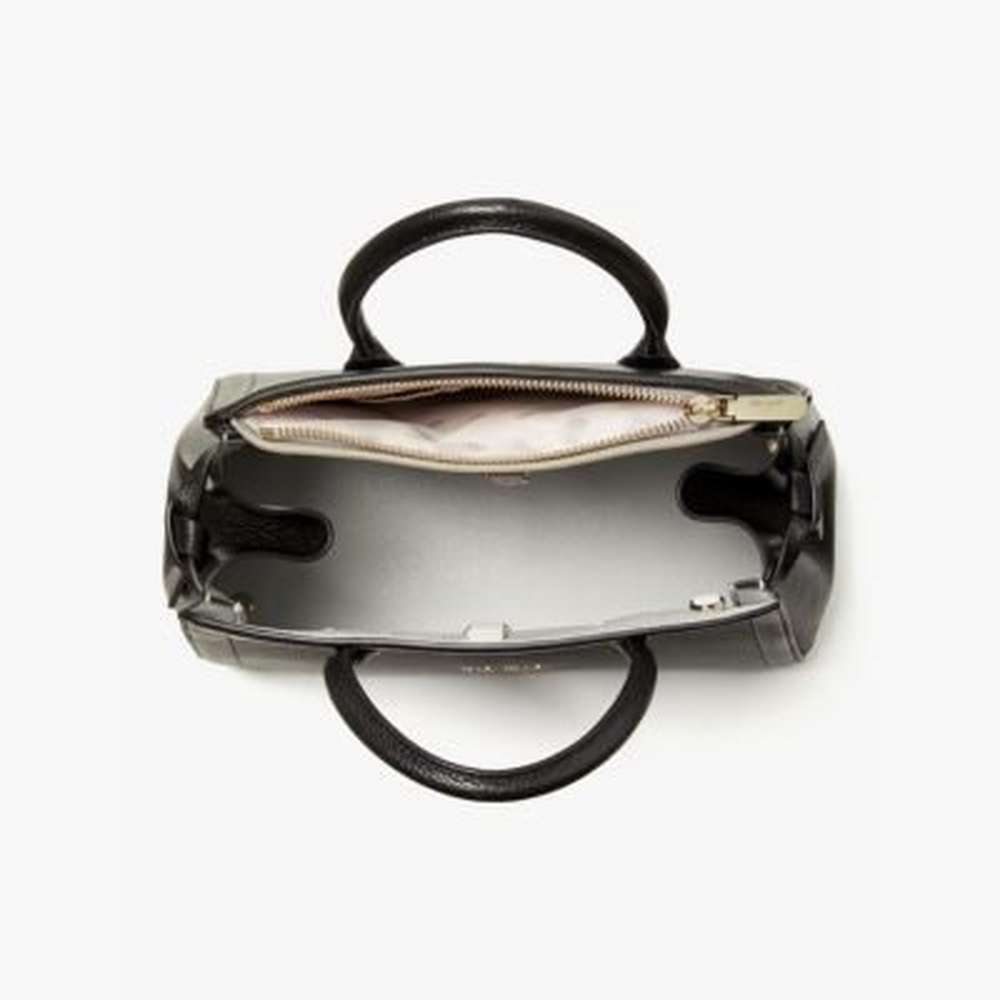 knott medium satchel, black, large