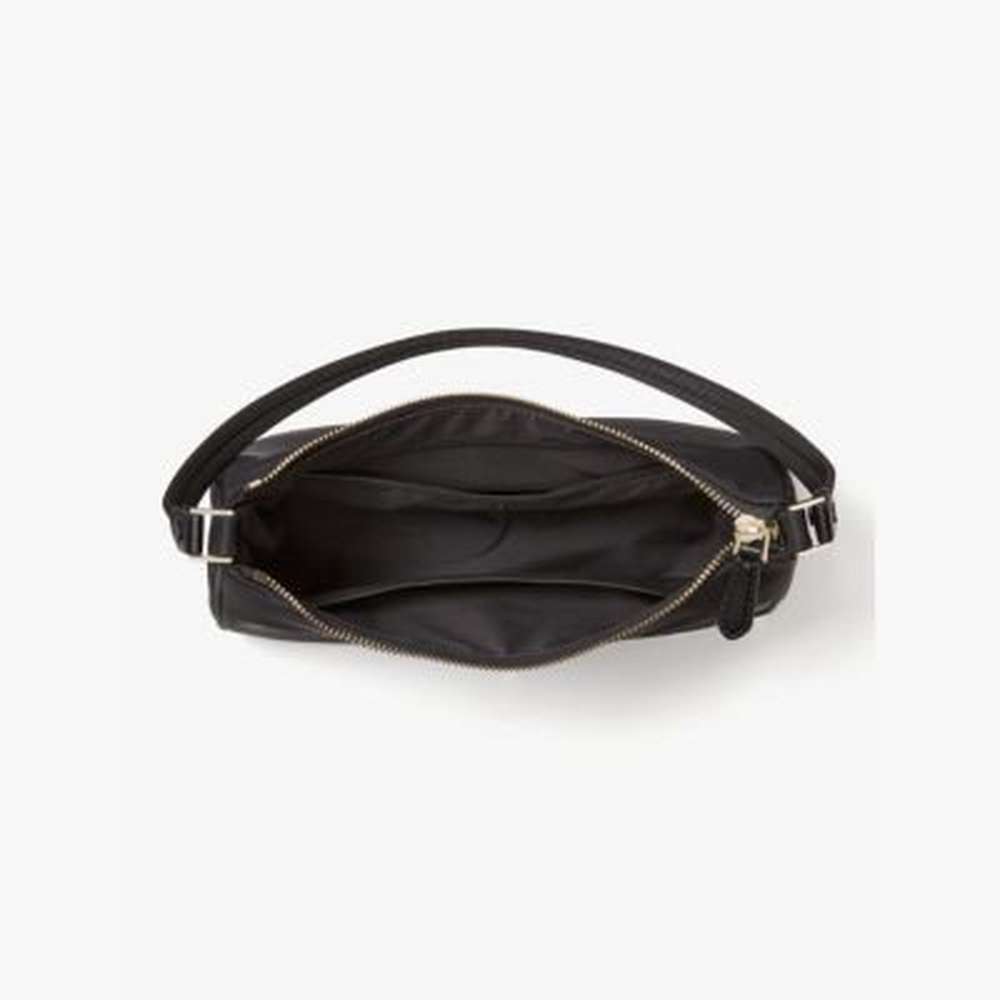 the little better sam nylon small shoulder bag, black, large
