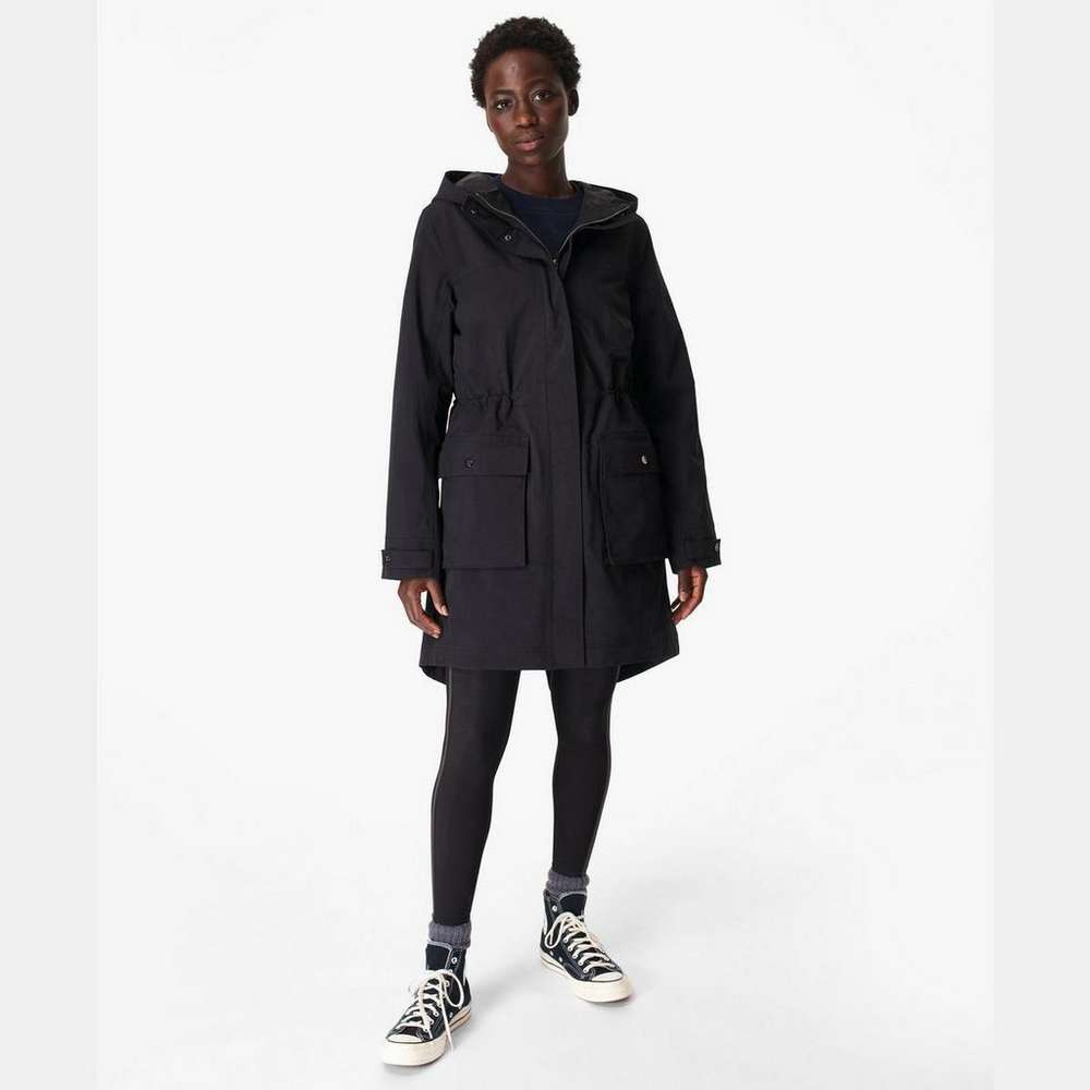 Stride Waterproof Parka, Black, large