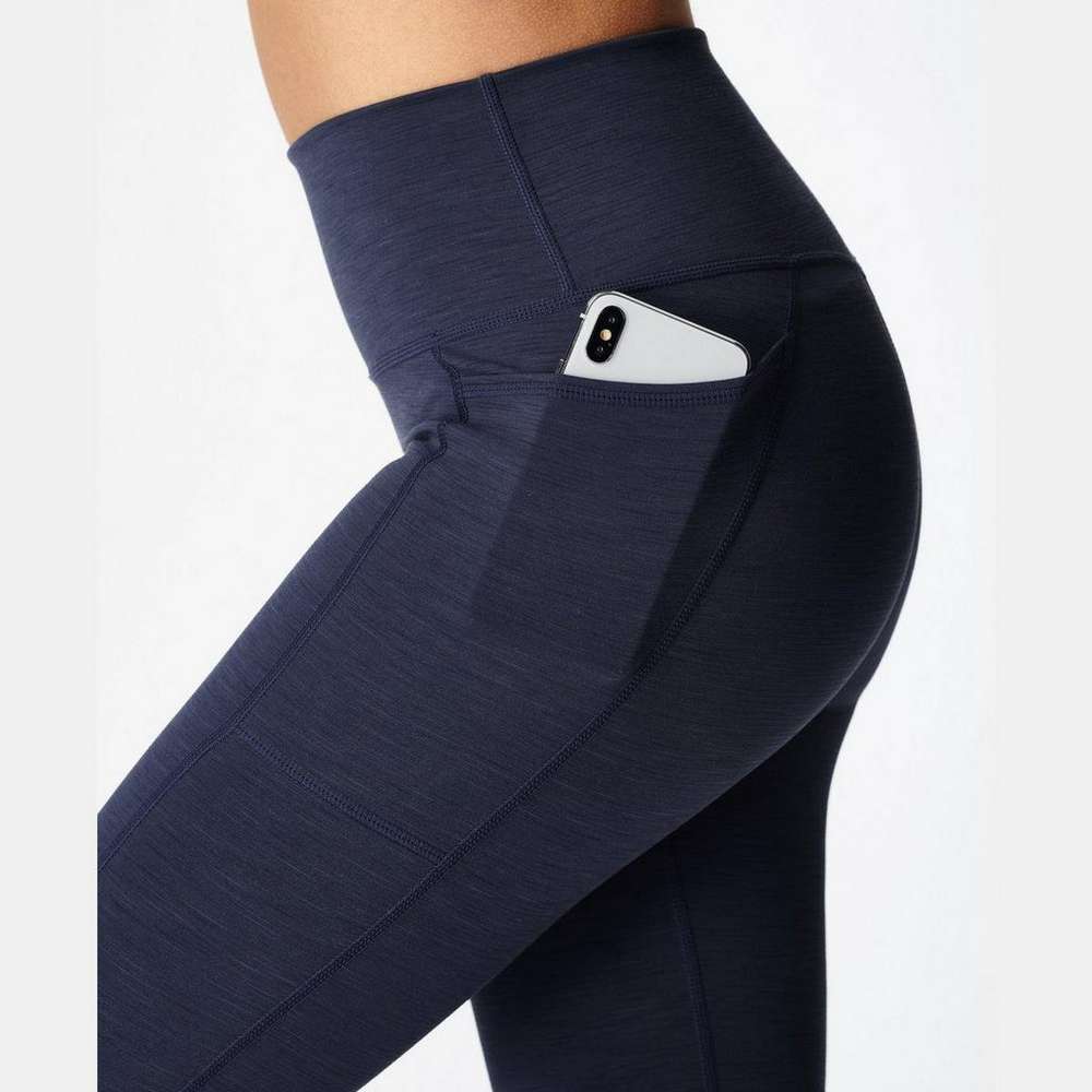 Super Sculpt 7/8 Yoga Leggings, Navy Blue, large