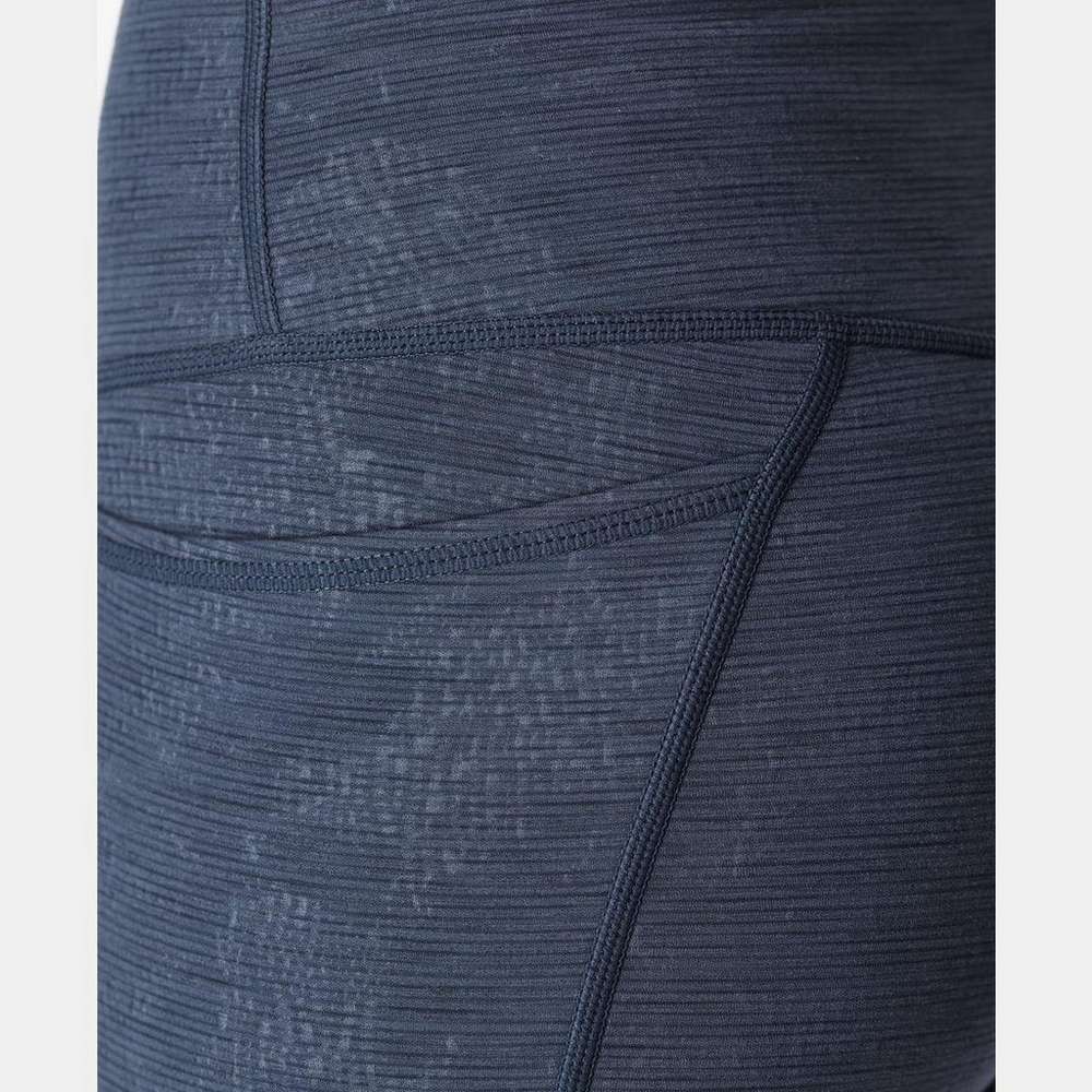 Super Sculpt Emboss 7/8 Yoga Leggings, Blue Vine Emboss Print, large
