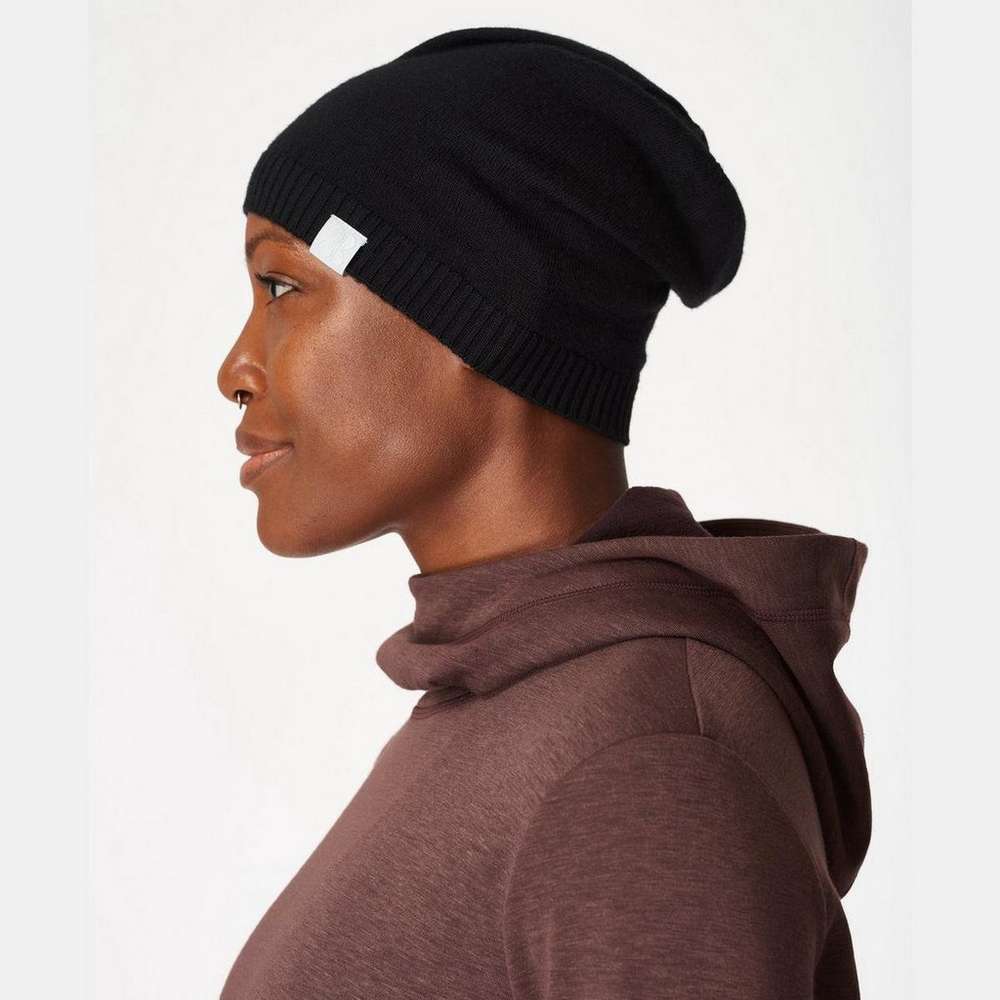 Rapid Merino Running Beanie, Black, large