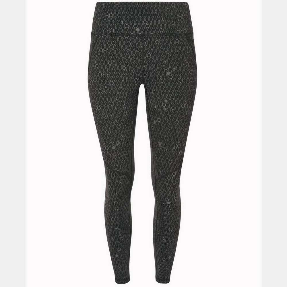 Power Reflective 7/8 Workout Leggings, Grey Reflective Geo Print, large