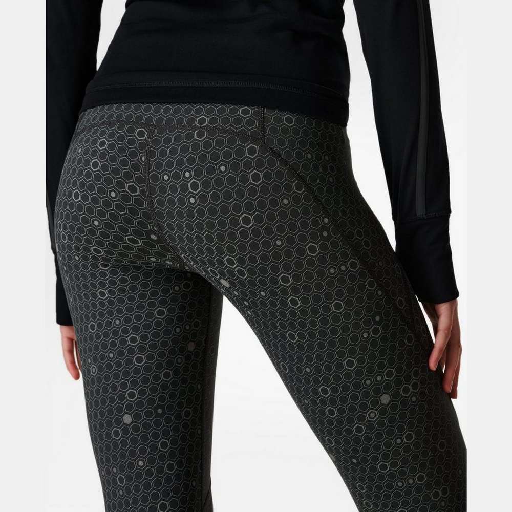 Power Reflective 7/8 Workout Leggings, Grey Reflective Geo Print, large