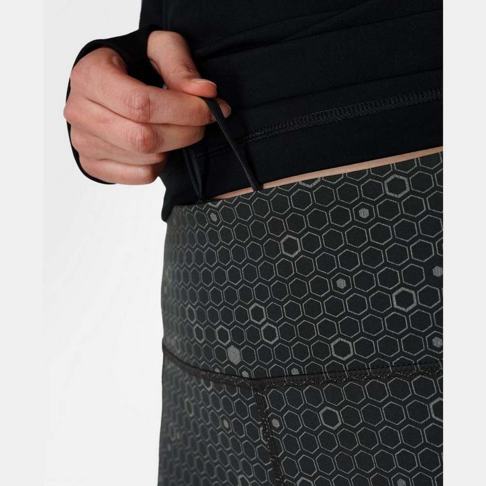 Power Reflective 7/8 Workout Leggings, Grey Reflective Geo Print, large