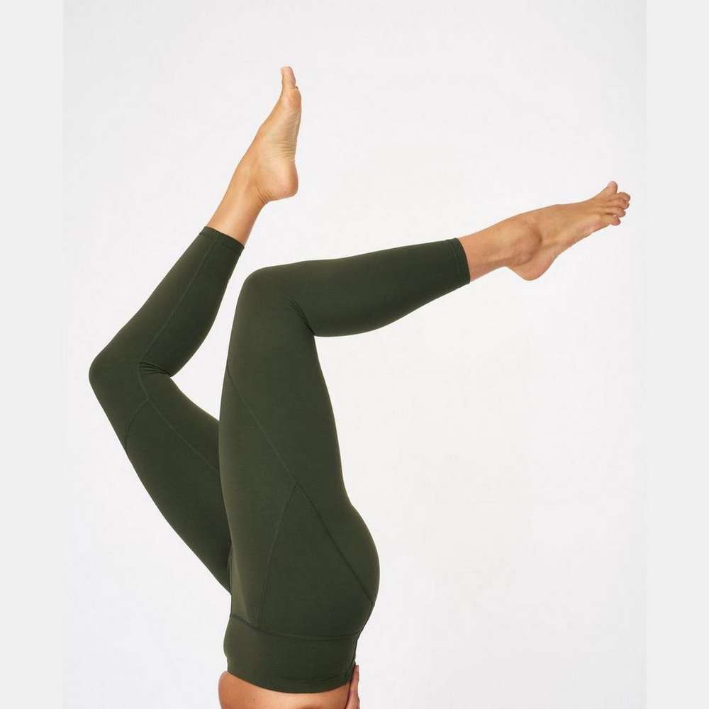 Power 7/8 Workout Leggings, Dark Forest Green, large