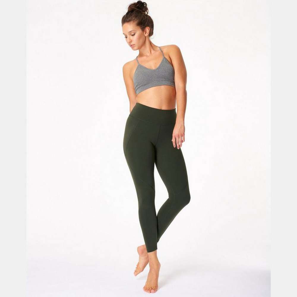 Power 7/8 Workout Leggings, Dark Forest Green, large
