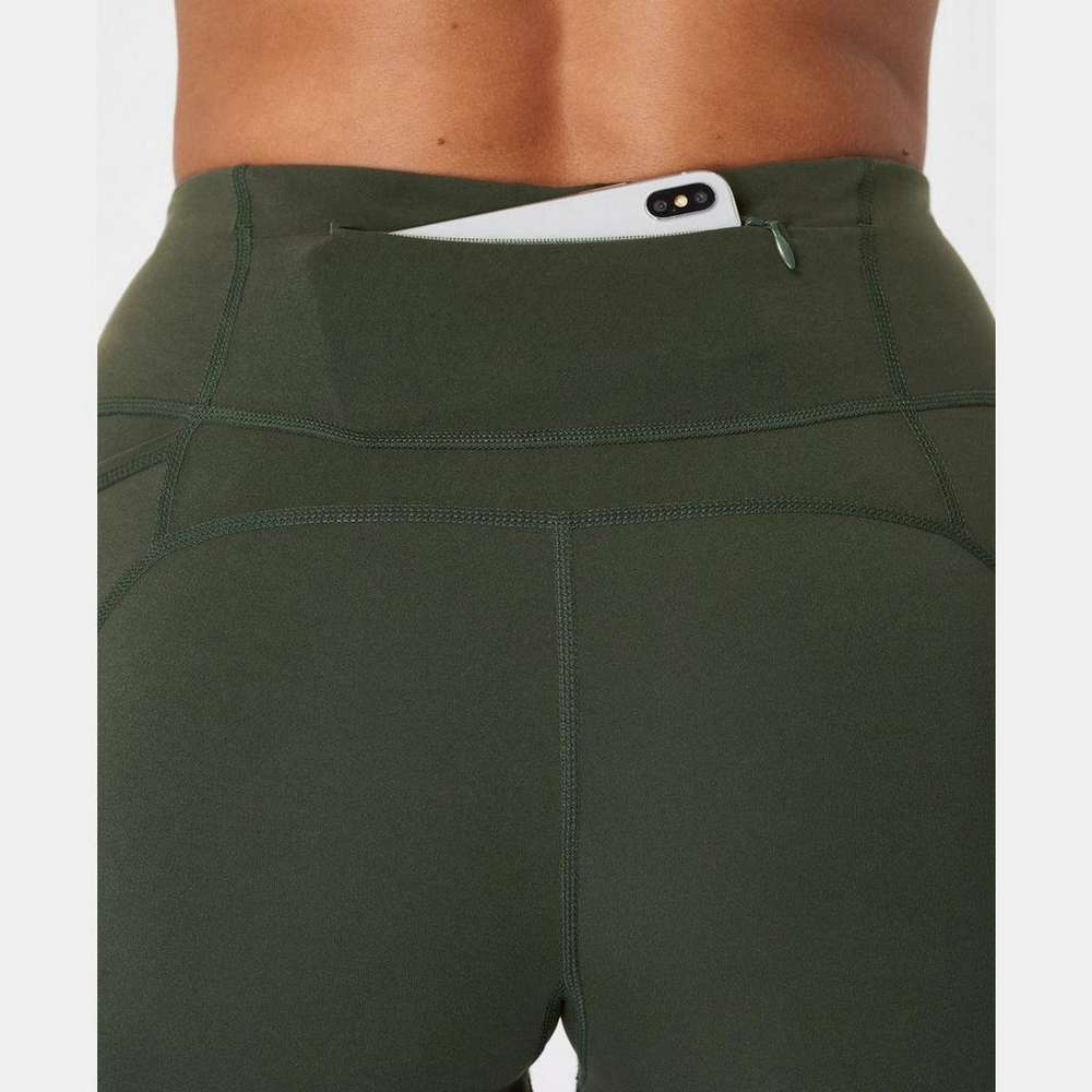 Power 7/8 Workout Leggings, Dark Forest Green, large