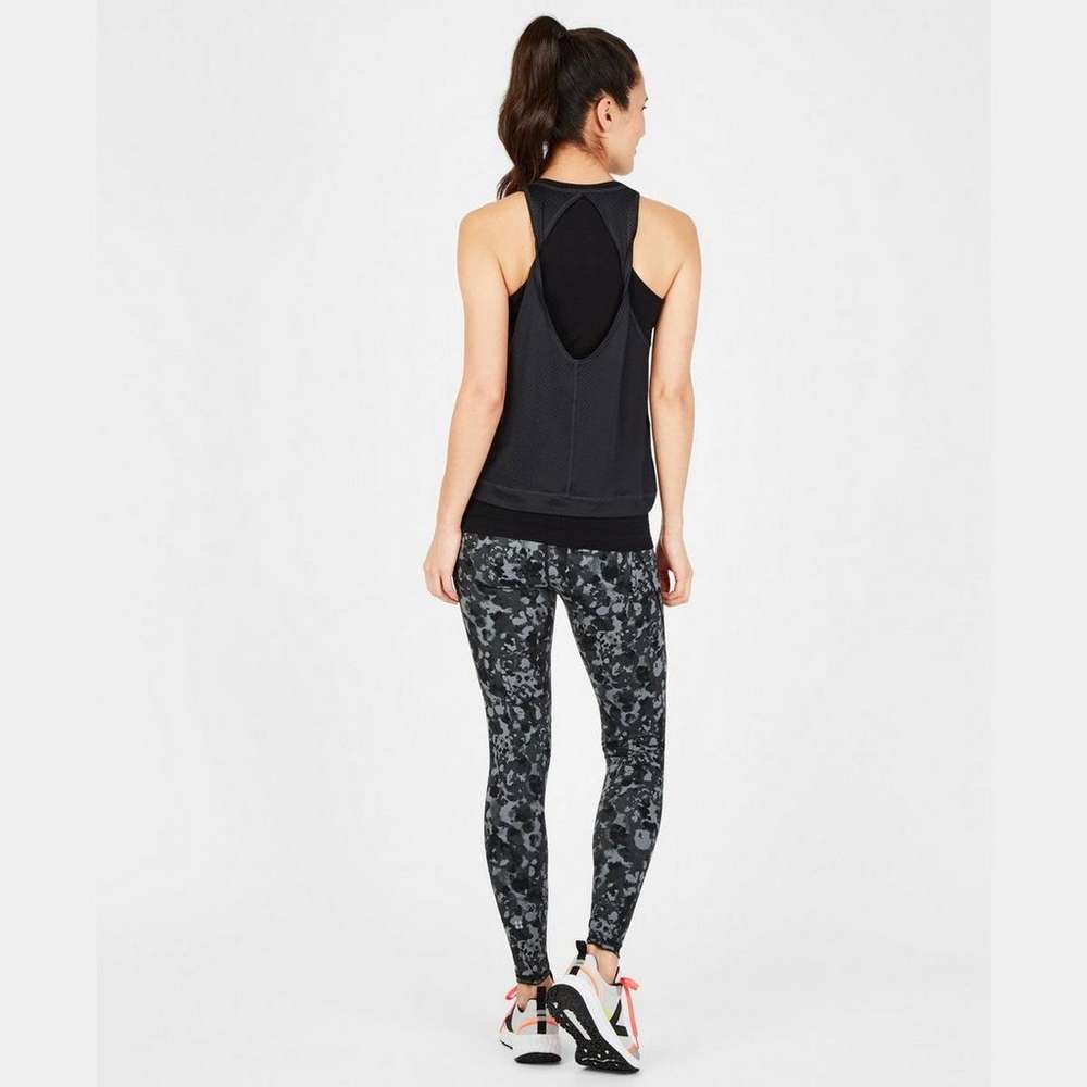 Double Time Seamless Workout Tank, Black, large
