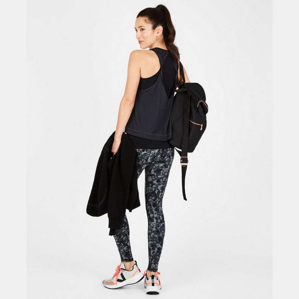 Double Time Seamless Workout Tank, Black, large
