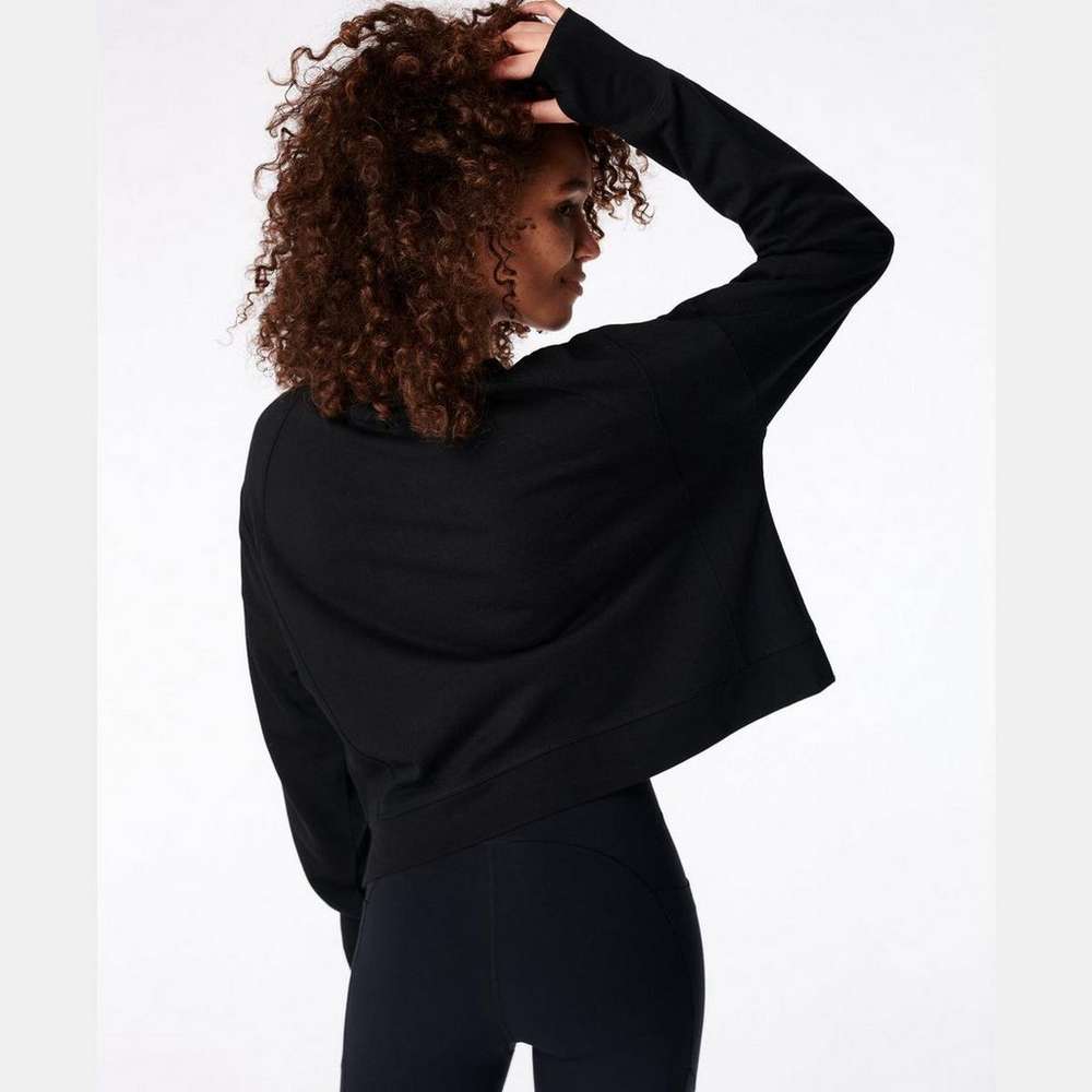 After Class Crop Sweatshirt, Black, large